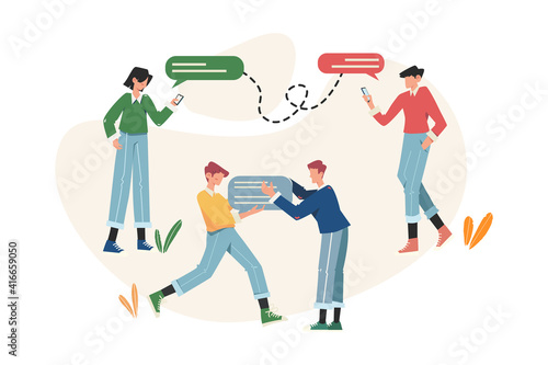 Communication via the online chat and video