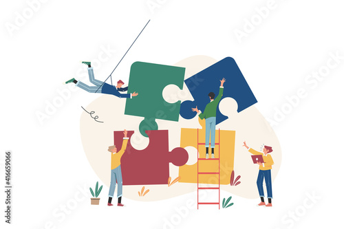 Connecting puzzle elements to start a new business