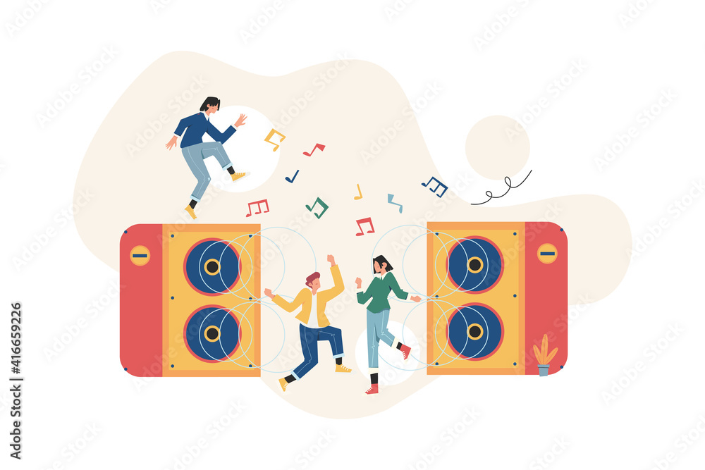 Obraz premium People party with music