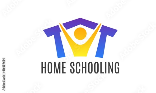 Professional house building and people logo