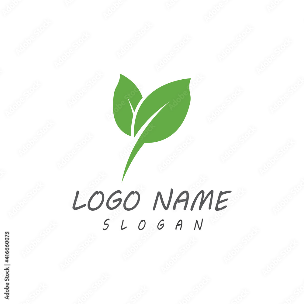 Leaf icon Vector Illustration design Logo template Leaf icon Vector Illustration design Logo template