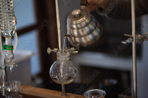 Glass tube test tube liquid distillation