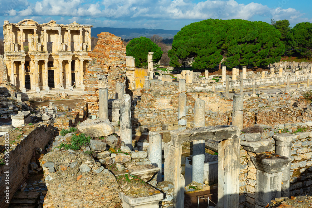 Ancient ruins of Baths of Scolastica at Ephesus, Turkey