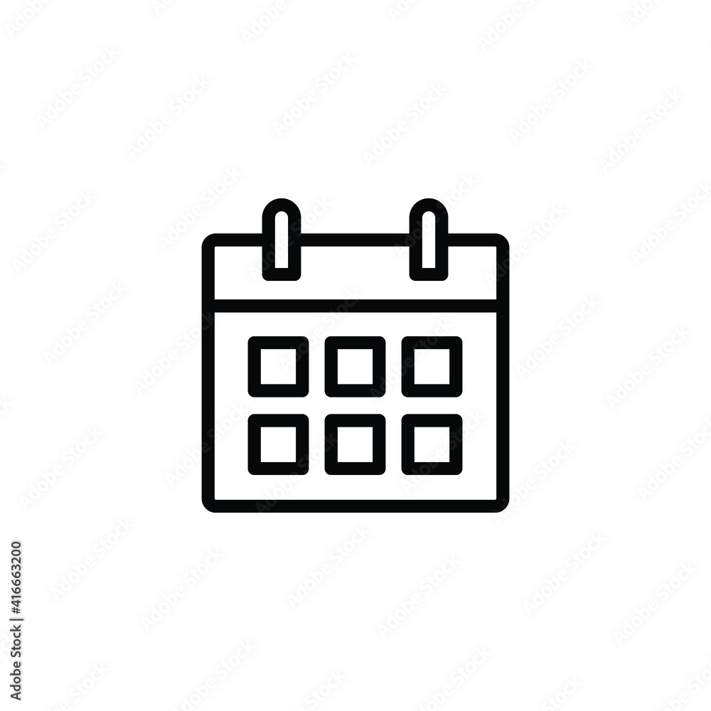 Calendar line icon. Simple outline style. Schedule, date, day, plan, symbol concept. Vector illustration isolated on white background. EPS 10. Calendar line icon. Simple outline style. Schedule, date, day, plan, symbol concept. Vector illustration isolated on white background. EPS 10.