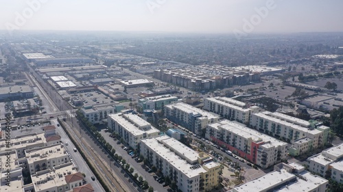 Aerial View of city landscape in Orange County, California  © jaustin