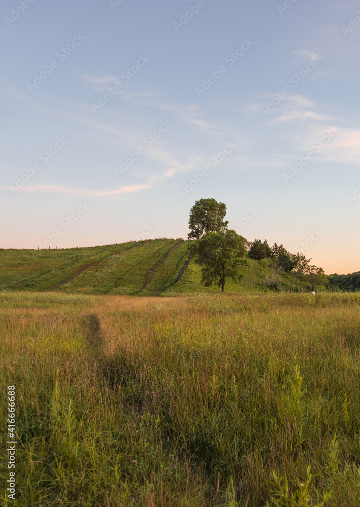 Forest Preserve Hill at Sunset