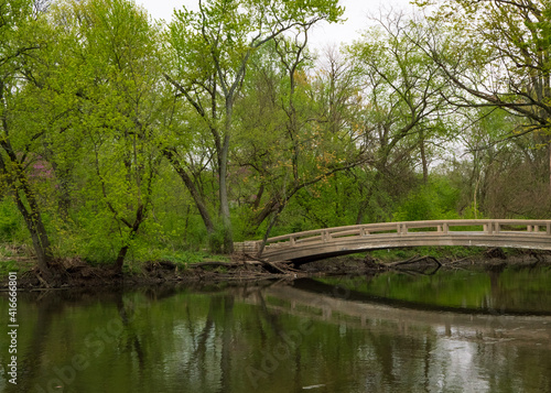 flooded bridge along bike path