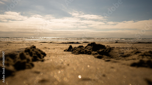 Fototapeta Naklejka Na Ścianę i Meble -  sunset beach sand