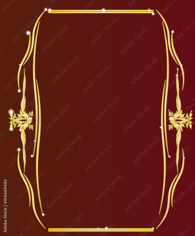 Obraz premium 輝く金のカリグラフィーデザイン装飾