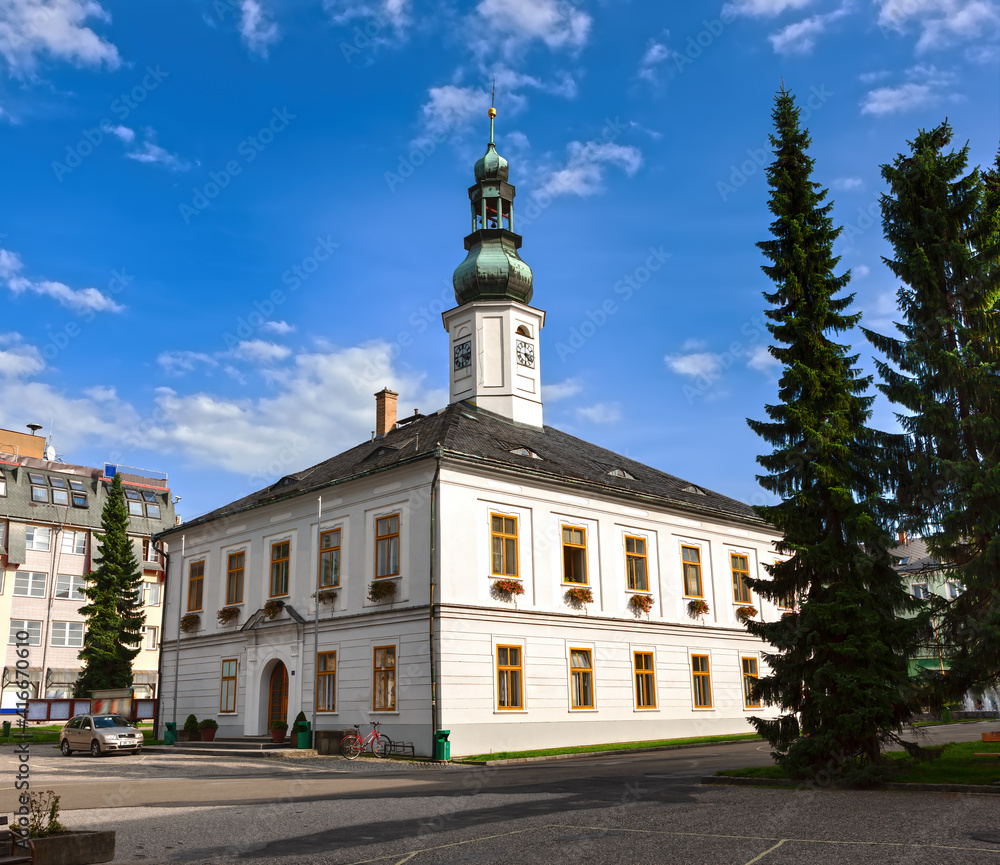 Jeseník historical Landmark. A resort town located in the Olomouc region of the Czech Republic