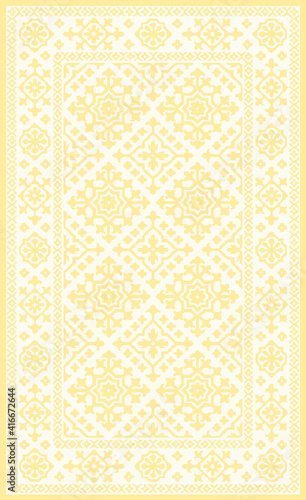 Carpet bathmat and Rug Boho Style ethnic design pattern with distressed texture and effect  © Graphics & textile