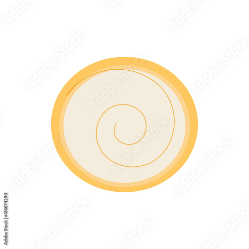 icon, ensaimada de mallorca on white background