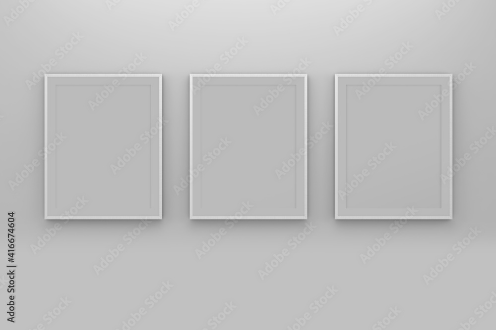 Frame pictures mockup on wall Frame pictures mockup on wall