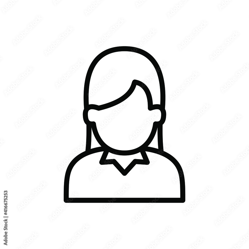 School girl icon vector graphic illustration School girl icon vector graphic illustration