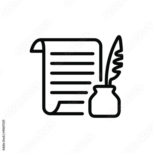 Writing icon vector graphic illustration