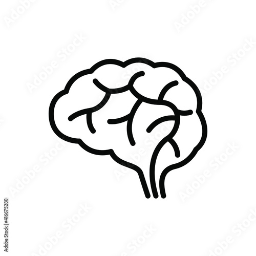 Brain icon vector graphic illustration