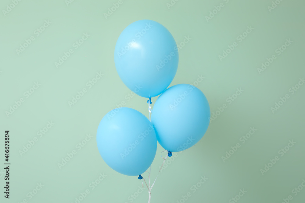 Air balloons on color background Air balloons on color background