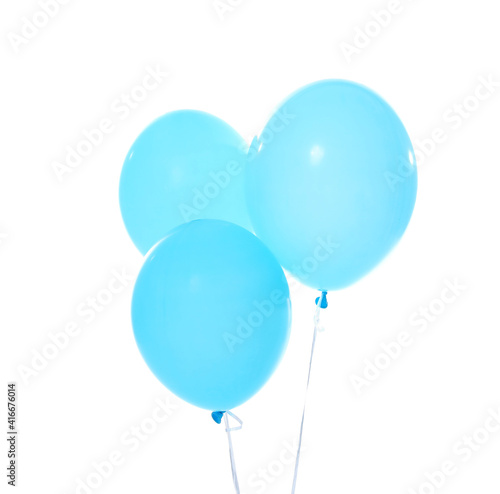 Air balloons on white background