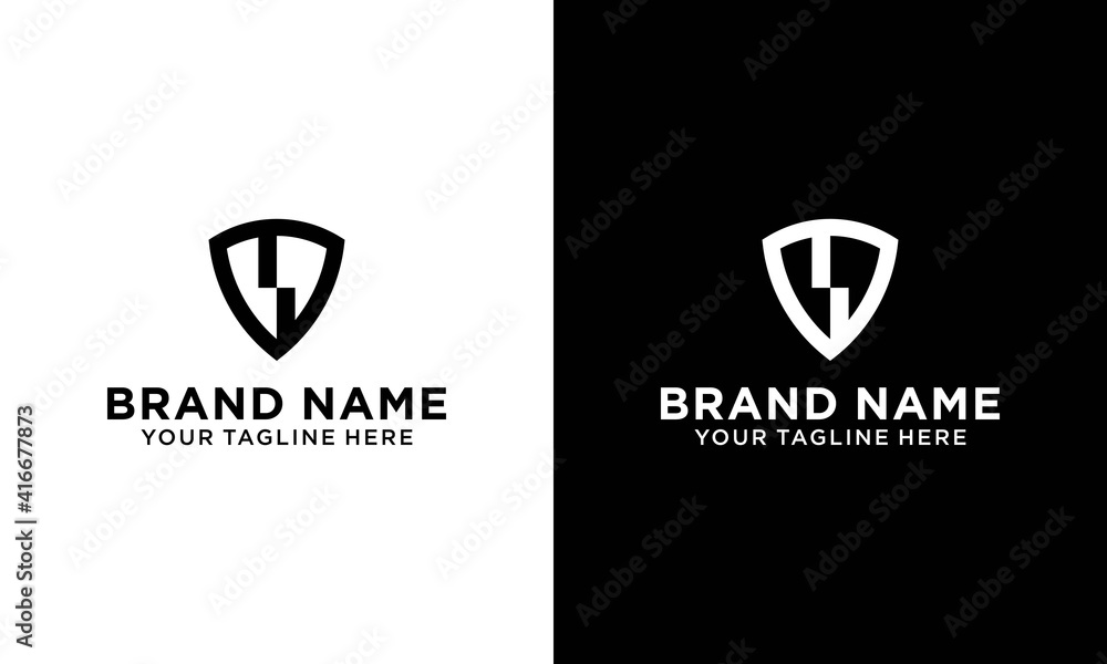 Security Agency Shield Logo design vector template linear style...Attorney Looped Lines Lawyer Legal Protection Logotype. Law concept icon.