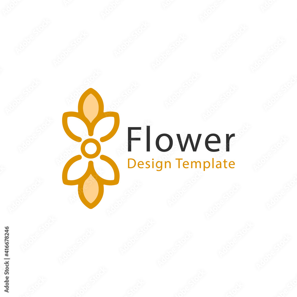 flower logo icon design, linear style. flower logo icon design, linear style.
