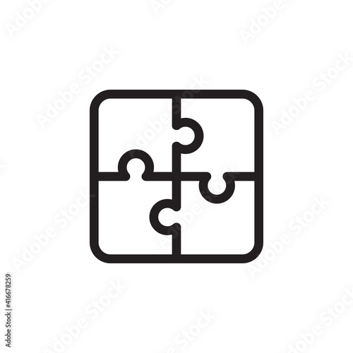 puzzle icon vector design illustration