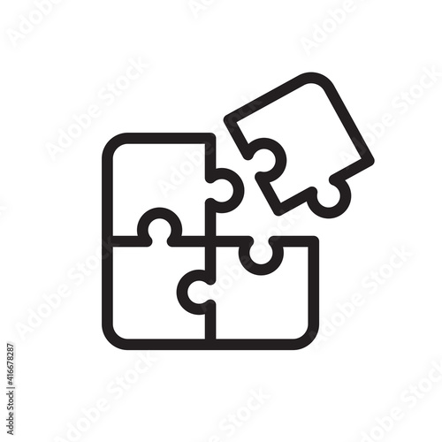 puzzle icon vector design illustration