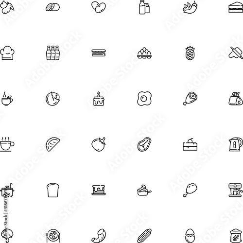 icon vector icon set such as: kidney, fragile, candle, button, dog, calories, doodle, paprika, bar, emblem, juicy, store, syrup, logotype, chocolate, edible, lover, pan, fire, mocha, kettle, chef