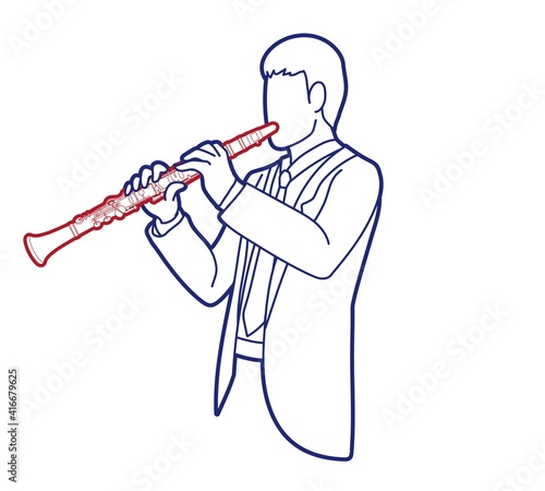 Clarinet Musician Orchestra Instrument Graphic Vector
