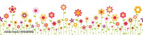 seamless fresh flowers background for spring