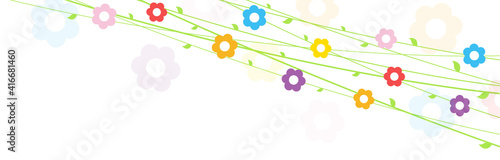 flowers on strings background for spring