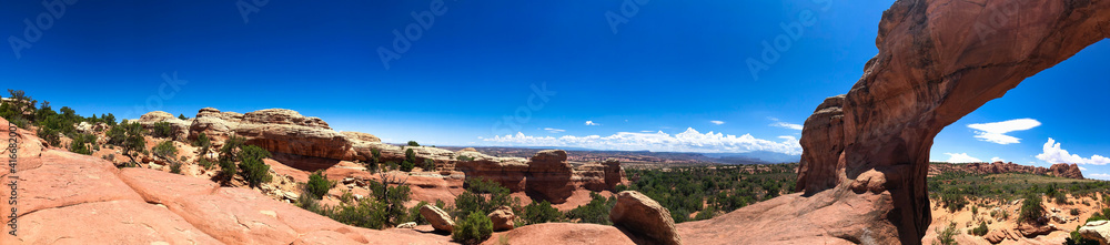 Amazing landscape of Arches National Park, Utah - Panoramic view
