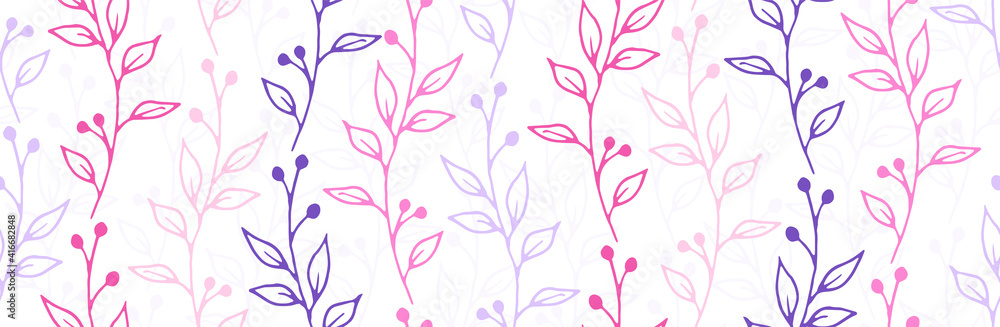 Berry bush sprouts botanical vector seamless background. Fine herbal textile print. Grass plants foliage and stems illustration. Berry bush branches isolated endless background Berry bush sprouts botanical vector seamless background. Fine herbal textile print. Grass plants foliage and stems illustration. Berry bush branches isolated endless background