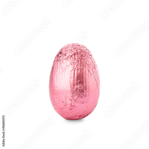 Single pink foil wrapped ch...