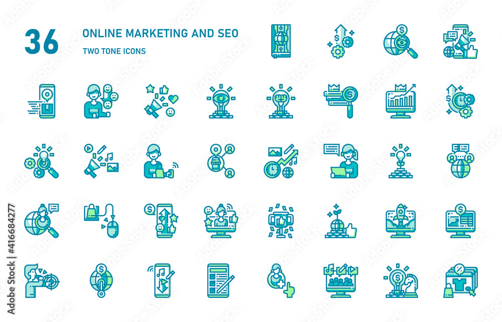 Online marketing and seo icon for website, application, printing, document, poster design, etc. Online marketing and seo icon for website, application, printing, document, poster design, etc.