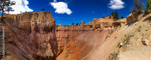 Bryce Canyon landscape on a beautiful summer day - Panoramic view