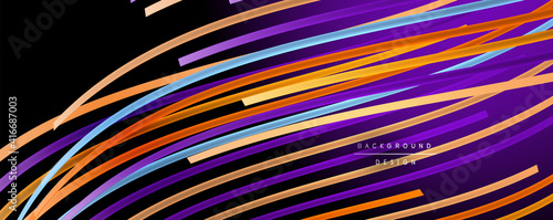 Abstract colorful lines vector background. Internet, big data and technology connections concept, abstract template