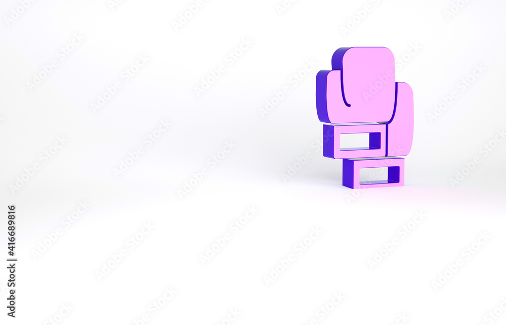 Purple Boxing glove icon isolated on white background. Minimalism concept. 3d illustration 3D render. Purple Boxing glove icon isolated on white background. Minimalism concept. 3d illustration 3D render.