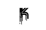 Initial K Multi Line Bold Speed Logo