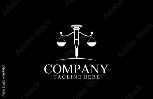 Injury Disability Law Firm Symbol Logo
