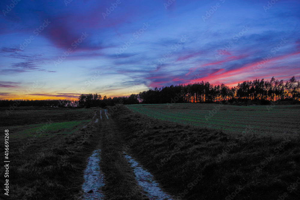 Sunset in Zdunowice