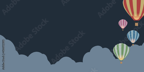 気球　右　夜空