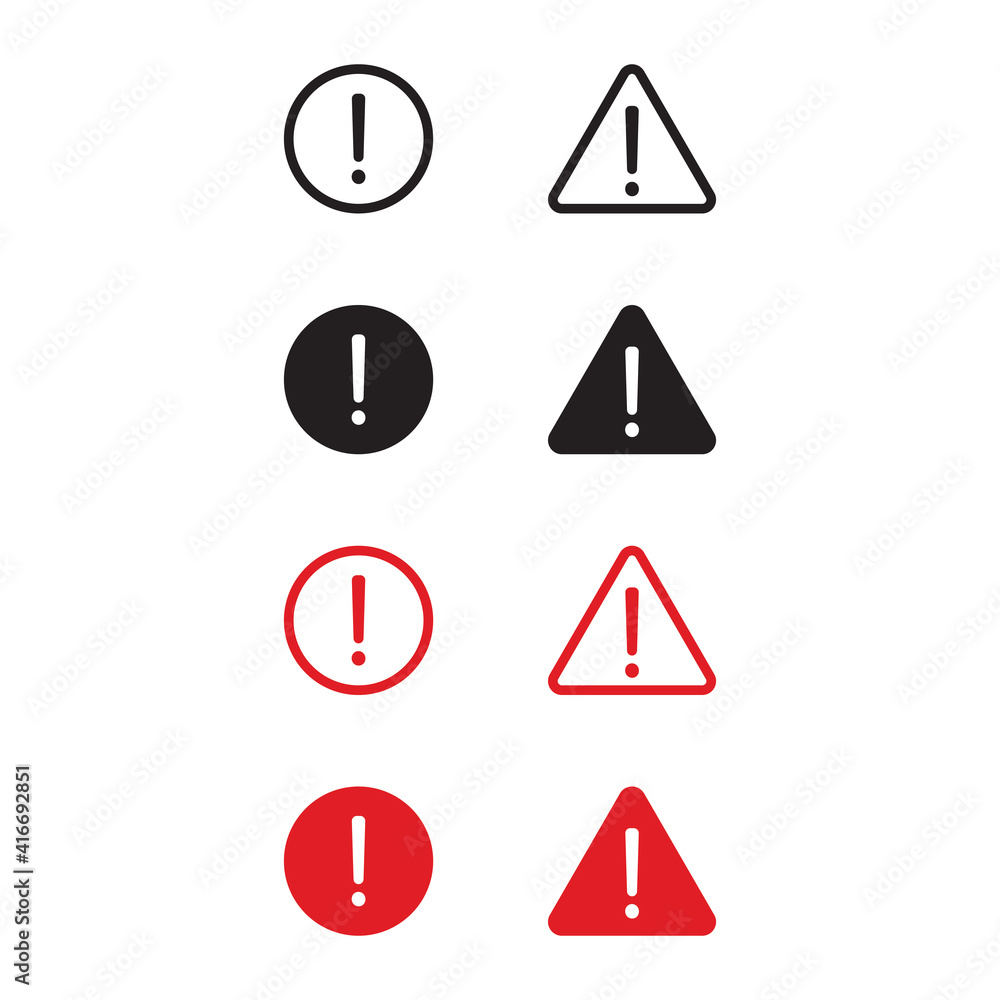 Alert icon. Warning vector icon Alert icon. Warning vector icon