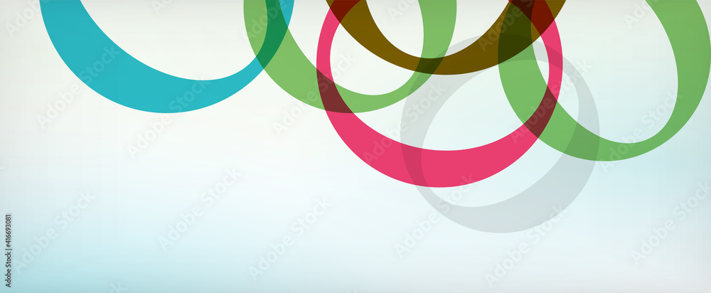 Ring geometric shapes, o letter repetition wallpaper. Abstract background for business or technology presentations, internet posters or web brochure covers Ring geometric shapes, o letter repetition wallpaper. Abstract background for business or technology presentations, internet posters or web brochure covers