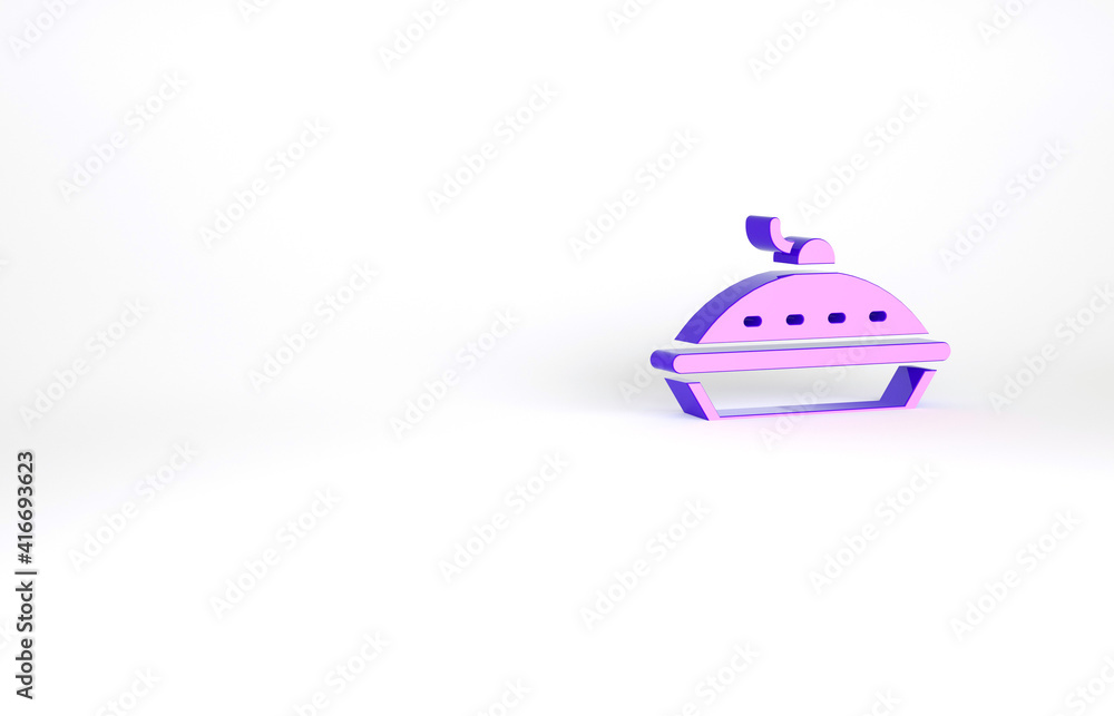 Purple Homemade pie icon isolated on white background. Minimalism concept. 3d illustration 3D render. Purple Homemade pie icon isolated on white background. Minimalism concept. 3d illustration 3D render.
