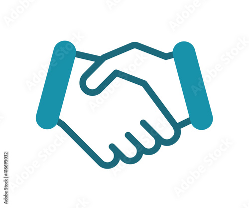 deal handshake agreement single isolated icon with solid line style