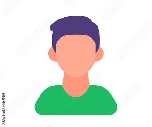 person man user single isolated icon with flat style