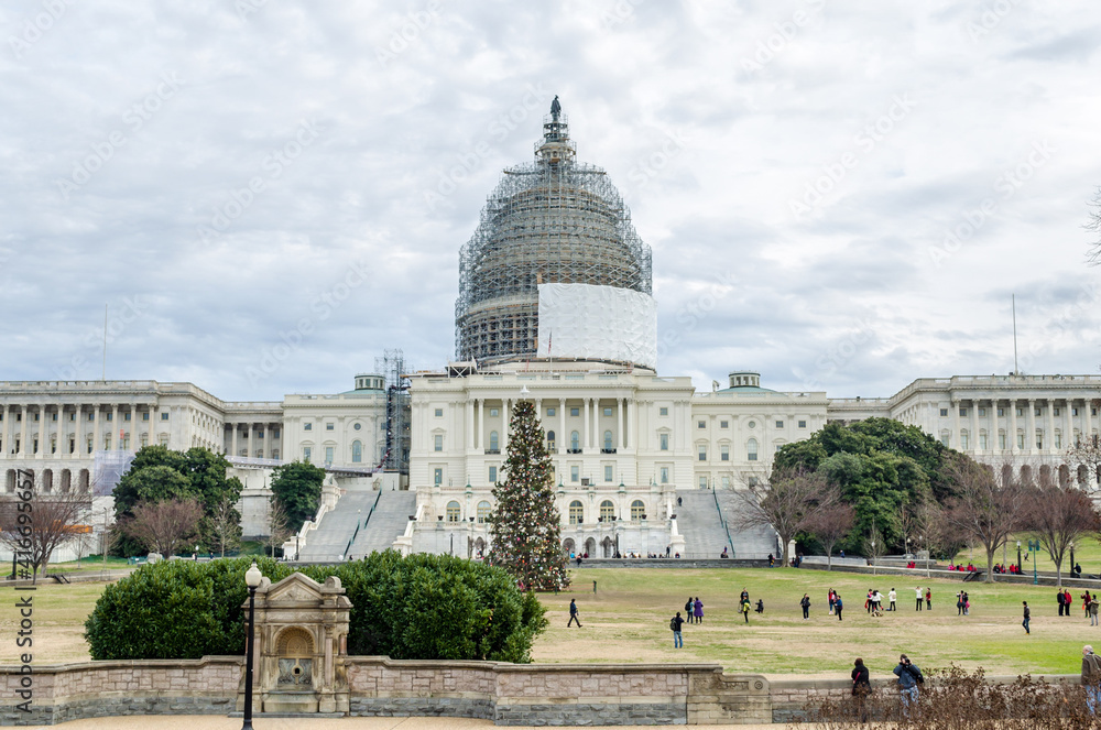 Fototapeta premium US Capitol Building, the meeting place of the United States Congress in Washington DC, USA.