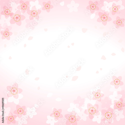 桜、春のイメージのフレーム素材