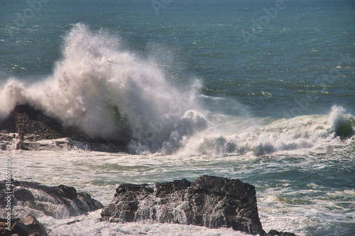 Giant hurricane waves at Point Mugu state park photo