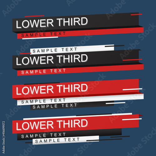 Lower third design template. Vector illustration.